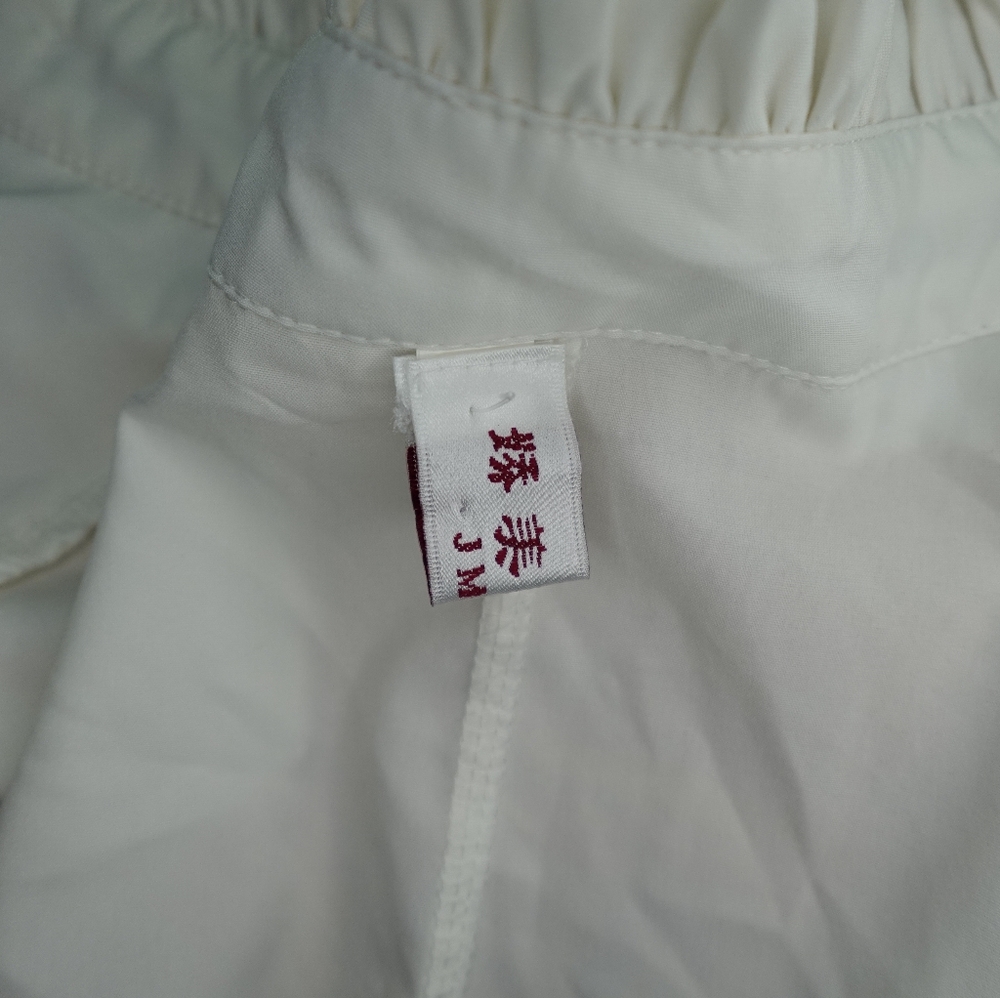 White Ribbon Ruffle Shirt - Picture 4 of 5